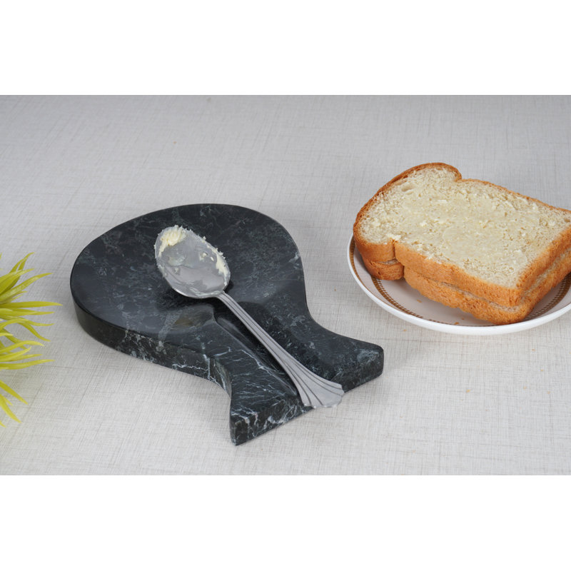Union Rustic Handmade Marble Black Spoon Rest & Reviews Wayfair